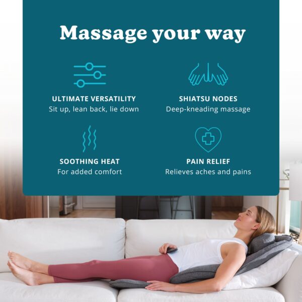 Total Recline Shiatsu Massage Cushion - Image 8