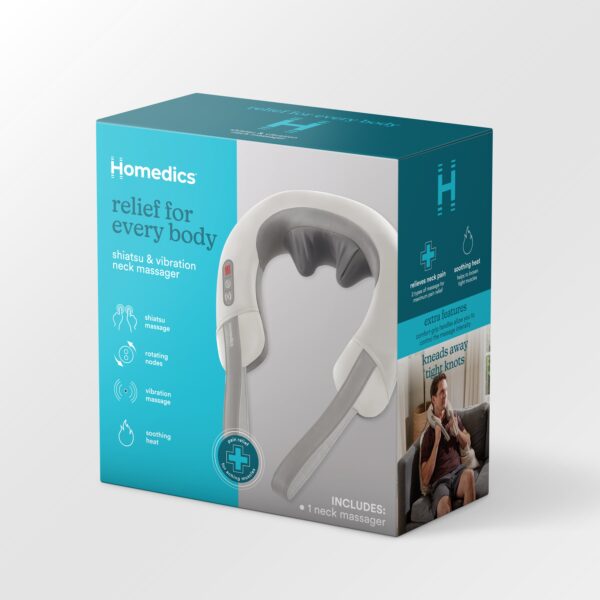 Shiatsu Neck & Shoulder Massager with Heat - Grey - Image 7