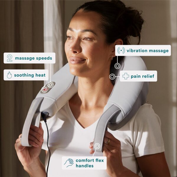Vibration Neck Massager with Heat - Grey - Image 2